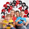 Video Game Party Balloons Set Game Birthday Party Balloons Game Theme Balloons Decorations Gaming Black Latex Balloons for Teens Player Birthday Party Supplies, 36 Pieces (Red, Black, White)