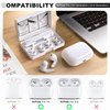 AirPods Pro 2nd Generation/1st Generation Earbuds (8 Earbud mounting Slots with Noise-canceling Holes and Built-in dust mesh), USB-C Charging Cradle, and Cleaning kit. 4 Pairs (XS/S/M/L), White