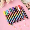 Amaxiu 12 Colors Nail Art Pens Set, Waterproof Nail Polish Pens Quick Dry Acrylic Nail Art Painting Pen with Soft Bristles Pen Nib Nail Graffiti Dotting Drawing Pen Liner Brush for Nail Design Beauty