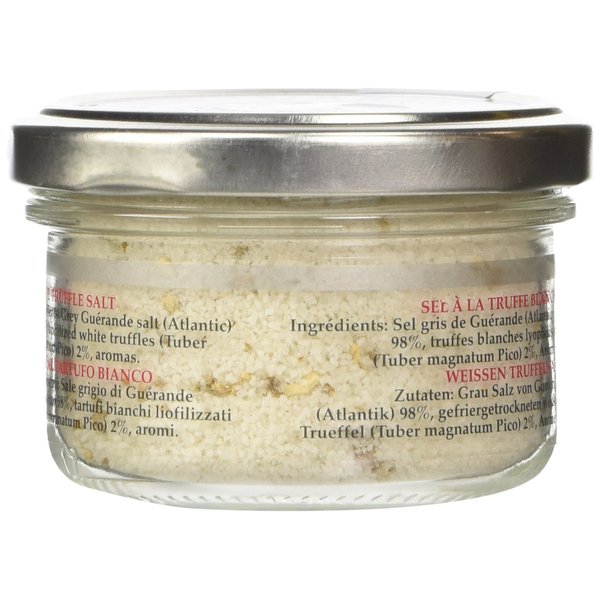 Urbani Truffles, White Truffle Salt - Guérande black Sea Salt Infused with Real Truffle for Exceptional Flavor Enhancement in Cooking, Fries, Grilled Fish, Meats | All Natural | 3.5 oz