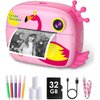 Kids Camera Instant Print, 2.4-inch Screen 12MP / 1080P HD Kids Digital Camera, Kids Toddler Camera, Boys Girls Christmas Birthday Gifts for 3 4 5 6 7 8 9 10 11 12 Year Old
