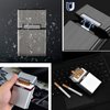 Cigarette Case Brushed Metal Cigarette Case with Magnetic Switch Flip Closure,20 Capacity (2 Pack)
