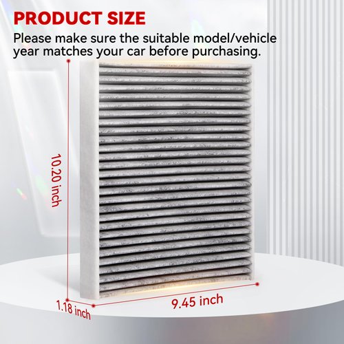 VEPAGOO CF11183 Carbon Cabin Air Filter for Chrysler Dodge Durango Jeep Grand Cherokee 2011 2012 2013 2014 2015 2016 2017 2018 2019 2020 2021 air conditioner filter