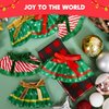 JOYIN 6PCS Christmas Clothing for Doll Dance Skirt Set with 3 Designs, Green Santa Dresses Clothes for Doll Dress up Costume Accessories, Xmas Holiday Decorations Gifts