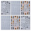 IDDFEVE Halloween Nail Art Stickers, Slivery Nail Decals, 3D Self-Adhesive Design for DIY Nail Supplies Decoration (6 Sheets)