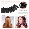 56 Pieces Foam Sponge Hair Rollers Soft Sleeping Hair Curler Assorted Sizes Flexible Hair Styling Sponge Curler with Stainless Steel Rat Tail Comb Pintail Comb for Hairdressing Styling (Black)