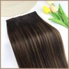 Ve Sunny Brown Tape in Hair Extensions Human Hair Seamless Hair Tape in Extensions Dark Brown Mixed Medium Brown Balayage Tape Hair Extensions Real Human Hair Brown Invisible Bonding 20pcs 50g 18”