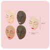 ANNAFRIS Lash Mannequin Head,Eyelash Mannequin Head with Eyelids,Lash Extension Training Practice Head,4 Pairs Removable Eyelids,Skin Color