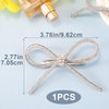 Mxxipp Bow Hair Clips,Rhinestone Crystal Bowknot Clips for Women Girls,Silver Hair Accessories for Party Halloween Vanlentine Mothers' Day（1PCS）