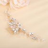Denifery Flower Girl Headpiece for Wedding Princess Pearl Wedding Comb Pearl Crystal Hair Comb Hair Accessory Wedding Party First Communion for Women and Girls