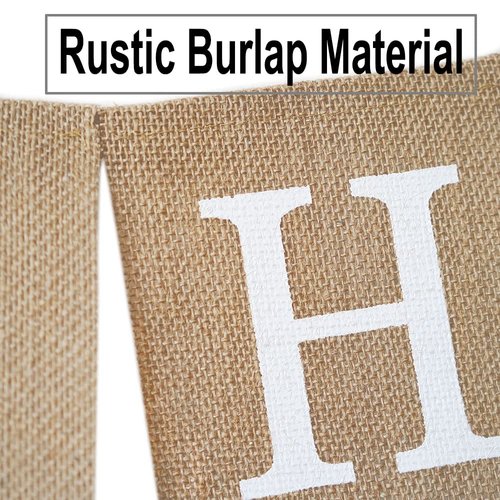 Happy Birthday Bannner Pre Strung Burlap Happy Birthday Sign for Birthday Party Decorations