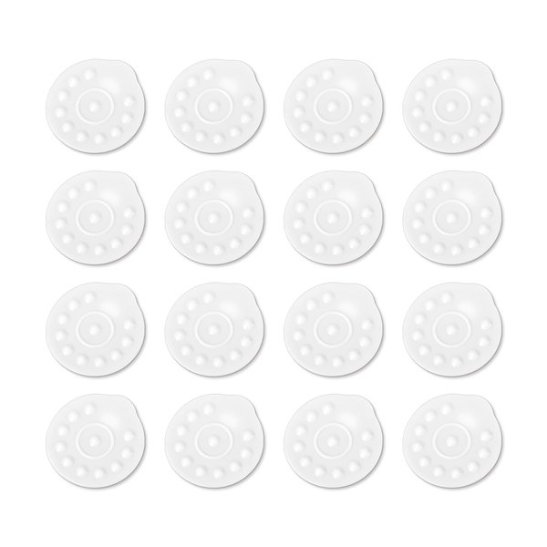 16pcs Silicone Membrane Replacement for Medela, BPA Free Breast Pump Parts Spare Accessories for Manual and Electric Breast Pump (White)