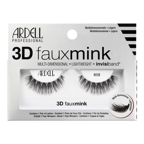 Ardell False Eyelashes 3D Faux Mink 858, 4 pairs