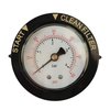 LisFaxbo 2" Dry and Utility Pressure Gauge 0-60 PSI Replacement for Pool/Spa/Aquarium Valve Filters 1/4" NPT Center Back Mount, Start and Clean Filter Pressure Gauge