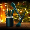 Makeup Brushes, Eigshow Premium Makeup Brush Set Synthetic Cosmetics Foundation Powder Concealers Blending Eye Shadows Face Kabuki Makeup Brush Sets (Jade Green with Cylinder)