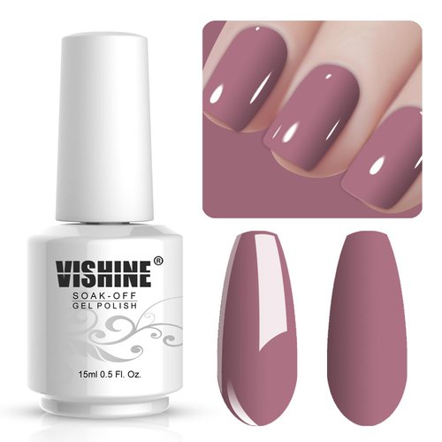 Vishine Gelpolish Gel Nail Polish Lacquer Shiny Color Soak Off UV LED Professional Manicure LightCoral(1592)