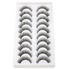 SYlashes False Eyelashes 12mm Faux Mink Lashes Natural Look Cat Eye Lashes Fluffy Soft Wispy Luxury Volume Fake Lashes 10 Pairs Pack