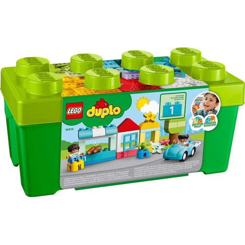 LEGO Duplo Brick Box, Educational Game for Babies 18 Months, Building Kit with Car, Toy Figures and Flowers, Gift for Boys and Girls 1.5 Years Old and Up 10913