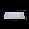 PATIKIL 9x5 Fast Food Tray, Plastic Reusable Multi-Purpose Rectangle Serving Tray Smooth Surface for Restaurant Home Kitchen, White