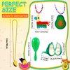 Jexine 48 Pcs Fiesta Party Favors Including 12 Mexican Sombrero Hats with Headband 12 Cinco De Mayo Necklaces 12 Fiesta Eyeglasses 12 Plastic Maracas for Fiesta(Mixed Styles)