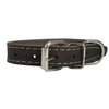 Real Leather Studded Dog Collar 15" x5/8" Brown Fits 10.5"-13.5" Neck