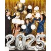 Silver 2025 Balloons, Giant 32 Inch Silver 2025 Number Balloons,2025 Happy New Year Silver Balloons for New Year Eve Party Supplies 2025, New Years Decorations 2025, Christmas, Graduations Decorations