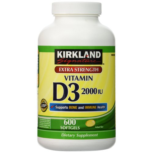 Kirkland Extra Strength Vitamin D-3 2000 IU 600 Soft Gels