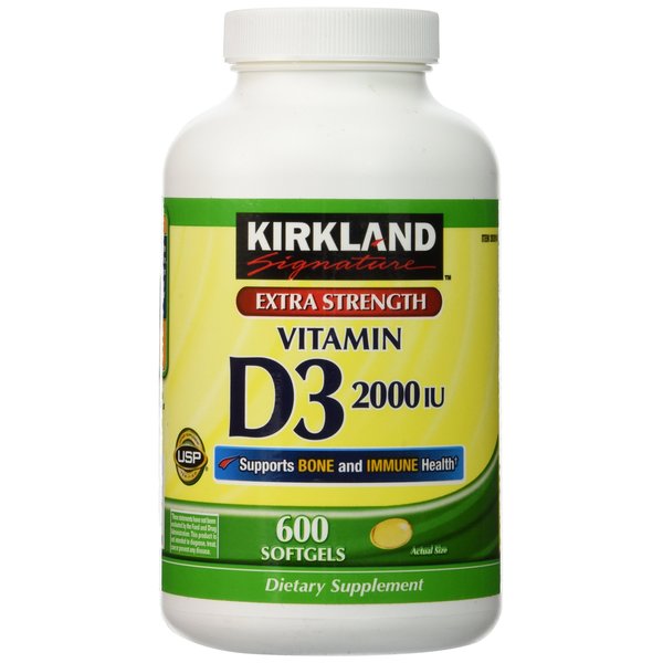 Kirkland Extra Strength Vitamin D-3 2000 IU 600 Soft Gels