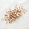 SWEETV Bridal Wedding Hair Comb Handmade Wedding Hair Accessories for Brides Wedding Hair Piece Headpiece for Brides Bridesmaid