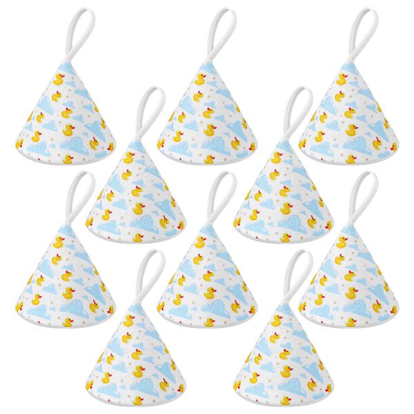 10 Pcs Pee Covers Baby Boy Reusable Pee Pee Teepe Baby Boy Yellow Ducky Pattern Blue Newborn Pee Tents Strong Water Absorption Pee Shield for Baby Boy Diaper Changing Accessory for Boys Newborn Gift