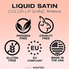 Kandi Koated Liquid Satin [Flirtatious] Liquid Lip Color with High-Shine Finish | Rich Colors, Moisturizing Lip Shine, Paraben-Free, Cruelty-Free | Beauty & Makeup