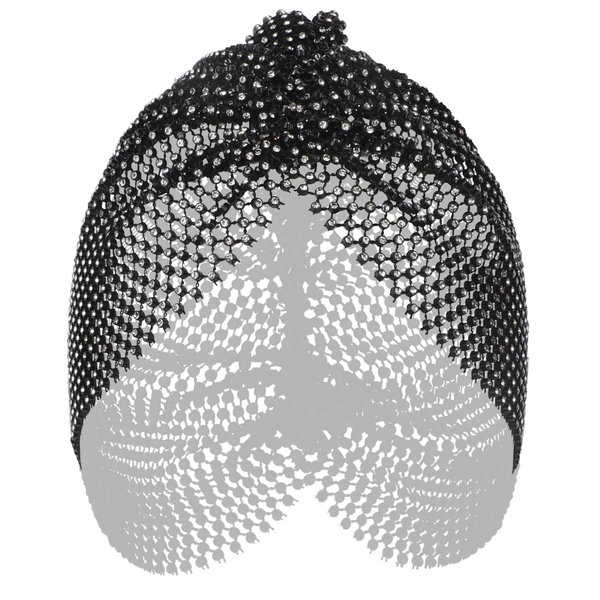 Sparkly Rhinestone Mesh Headband for Women Wide Crystal Headscarf Turban Head Wrap Hair Accessories Going Out NightClub