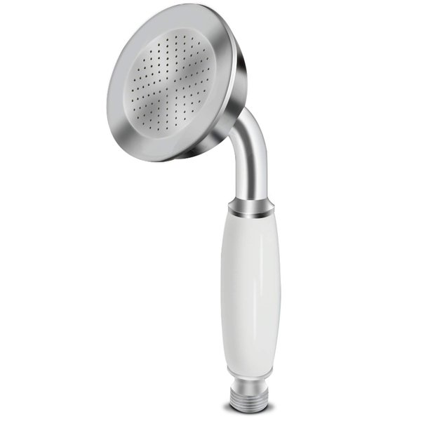 Evwoge Handheld Showerheads, Solid Brass & Ceramics Shower Rainfall Telephone Shape Polished Chrome Finished Showerhead Bath Sprayer