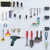 FRIMOONY Pegboard Hooks Assortment with Pegboard Bins, Peg Locks, for Organizing Various Tools, 80 Piece