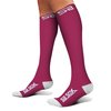 SB SOX Compression Socks (20-30mmHg) for Men & Women – Best Compression Socks for All Day Wear, Better Blood Flow, Swelling! (Small, Pink/White)