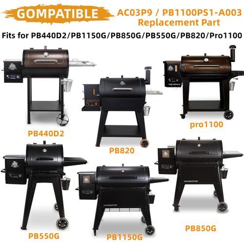 Upgraded Digital W/LCD Display Control Board Replacement Parts AC03P9, PB1100PS1-A003 for Pit Boss Pellet Grill Smokers PB440D2/PB1150G/PB850G/PB550G/PB820/Pro1100 Controller