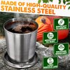 Outdoor Kitchen Collapsible Water Cup - Travel Coffee Cup Outdoor Drinking Water Tin Shot Glasses with Lid Stainless Steel Shot Keychain Metal Cup - Cute Shot Glasses With Lids Metal Camping Cup 75 ml