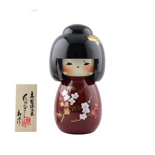 Kokeshi Dolls Kyoohoo Japanese Hanakanzashi (K12-4353R)