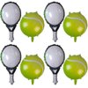 8Pcs Tennis Party Balloons Decorations, Tennis Ball Foil Balloons Tennis Racket Mylar Balloons for Men Women Kids Sports Tennis Themed Party Decorations Supplies