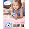 Knagsfa Kids Camera Toys for 3-12 Year Old Girls Boys,Children Digital Video Camcorder Camera with Cartoon Soft Silicone Cover, Best Birthday Festival Gift for Kids - 32G SD Card Included, Blue