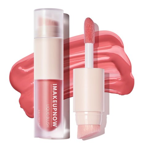 IMAKEUPNOW Liquid Cream Blush Stick Makeup for Cheeks | Build-in Brush - Application & Blending in One #L001