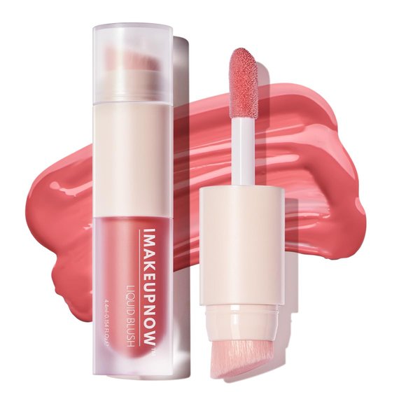 IMAKEUPNOW Liquid Cream Blush Stick Makeup for Cheeks | Build-in Brush - Application & Blending in One #L001