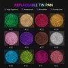 Fillwie Glitter Eyeshadow Tin Palette - Chunky High Pigmented Pink Sparkle eyeshadow, Waterproof Metallic Face Glitter, Vegan Cruelty-Free Beauty (Pink#5)