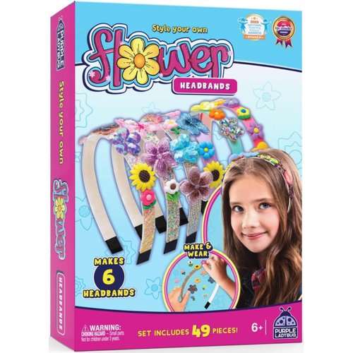 PURPLE LADYBUG DIY Headbands & Hair Accessories - Headband Making Kit for Girls Ages 5-7 Years Old - Great Easter Gifts for Girls or Easter Basket Stuffers for Girls - Birthday Gifts for Girls 6-8+