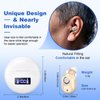Rechargeable Hearing Aids for Seniors，OTC Invisible Digital Into Ear Hearing Loss for Adults,Sound Amplifiers with Intelligent Noise Reduction, with LED Power Display Charging Box. (Brown)