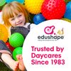 Edushape Young Brix Interlocking Baby Building Blocks - 36 Pcs Baby Blocks Interlocking Bricks in Reusable Storage Box - Stacking Blocks for Young Babies and Toddlers - Daycares Preschool Supplies