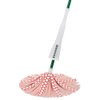Libman Wonder Mop Head Replacement | Absorbent Microfiber | Self Wringing Mop | Best Mop Refill | Machine Washable | Multi-Surface Floor Mop | 3 Replacement Pads,Red & White