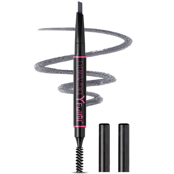 Yfulfill Grey Eyebrow Pencil for Older Women, Gray Eyebrow Pencil for Older Women Waterproof, Eye Brow Pencils for Women Grey, Eyebrow Pen for Gray Hair