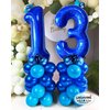 Blue Number 2 Balloons 40 Inch Giant Laser Navy Blue 2 Helium Balloons for Boys 2st Birthday Party Supplies 2st Anniversary Events Decorations