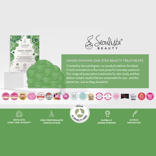 Seoulista Beauty Curly Locks Hair Mask - Curly, Wavy And Textured Hair Types | Restore Moisture, Definition, And Shine To Curly Hair Beige